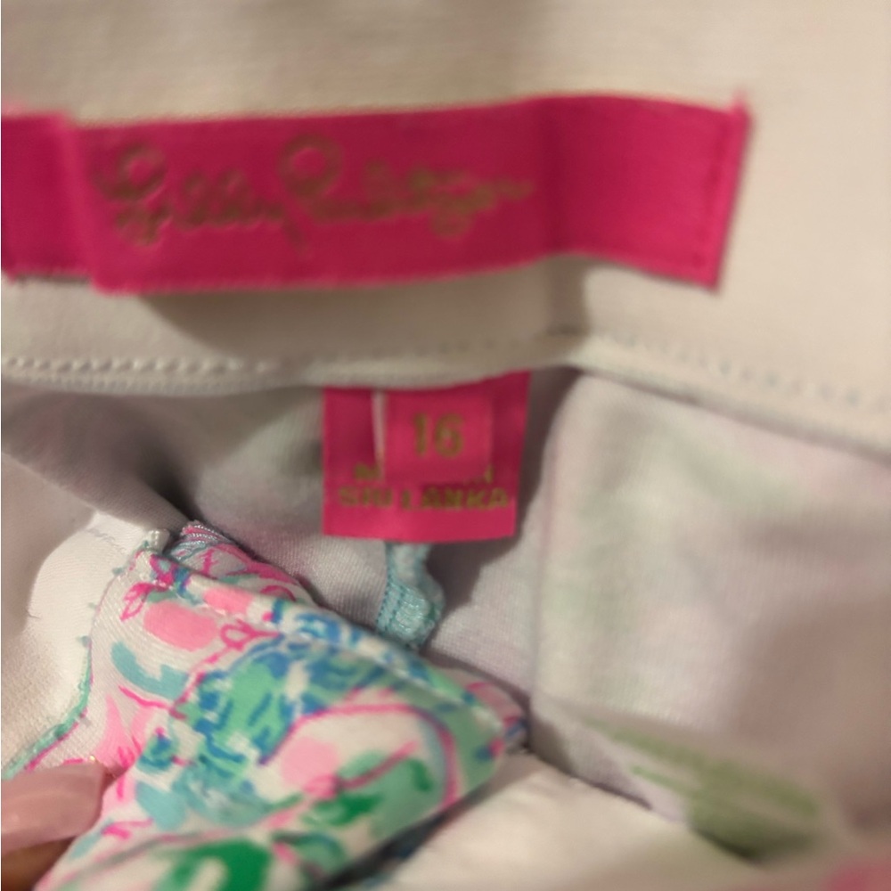 Lilly Pulitzer Pink and Green Kelly Skinny Pants - Picture 3 of 3